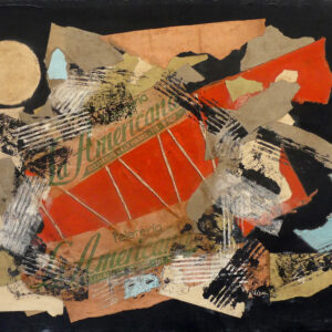 Pieza Óleo y collage / cartón